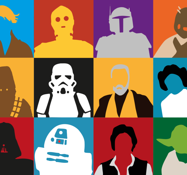 Tapete za zid Umjetnost ikonične siluete - TenStickers