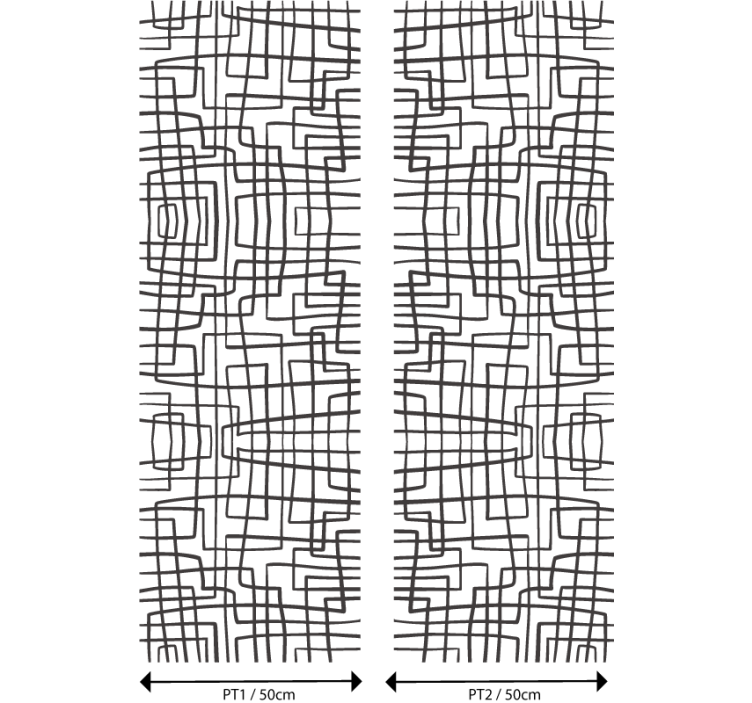 Tapete za blagovaonu apstraktni linijski uzorak - TenStickers