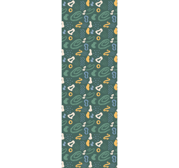 Tapete za zid Geometrijski uzorak zakrivljenih oblika - TenStickers