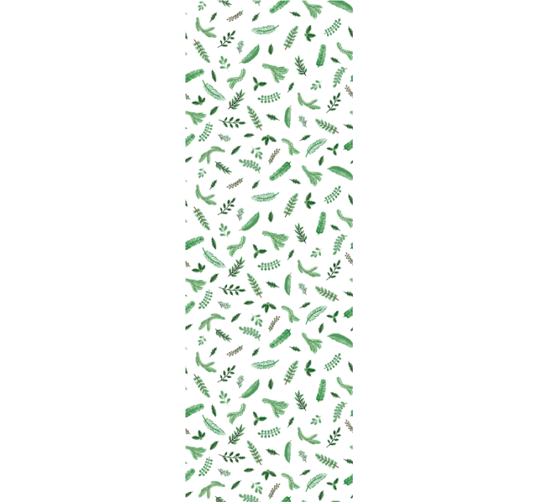 Tapete za zid božić svečani uzorci lišća - TenStickers