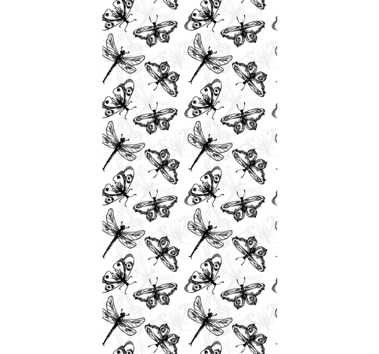 Leptir pozadine crni vretenci - TenStickers