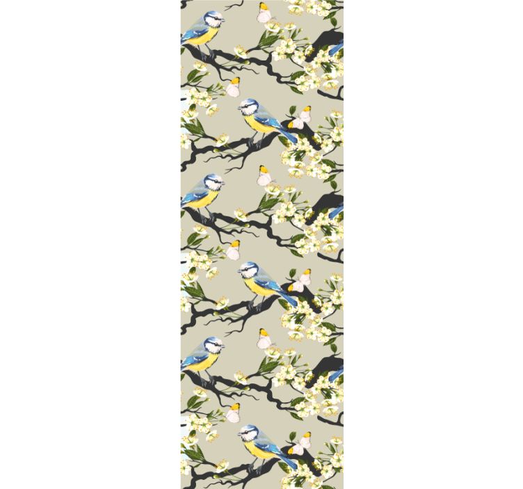 Tapete za zid Ptice grane plave sjenice - TenStickers