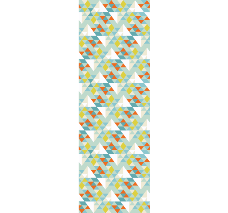 Tapete za zid trokuti plavi zaobljeni motiv - TenStickers