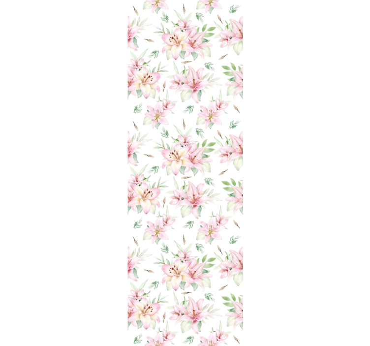 Tapete za zid Cvijeće ružičasti i bijeli uzorak - TenStickers