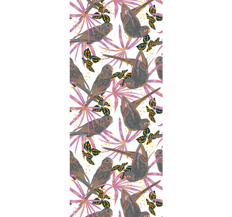 Tapete za zid Ptice šareno lišće - TenStickers