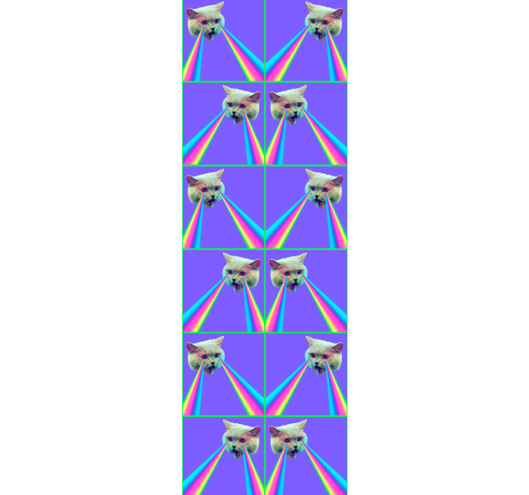 Vaporwave laser cat tapeta - TenStickers