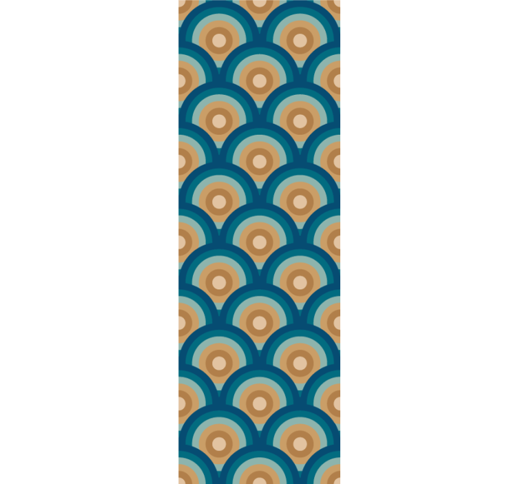 Vintage tapeta s krugovima iz 60-ih - TenStickers