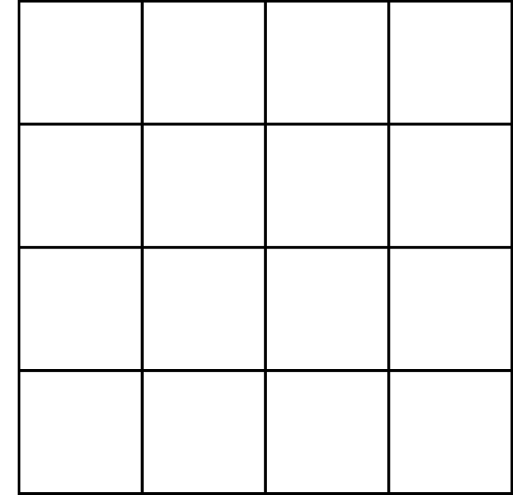 Kvadratne pozadine crne i bijele fine linije - TenStickers