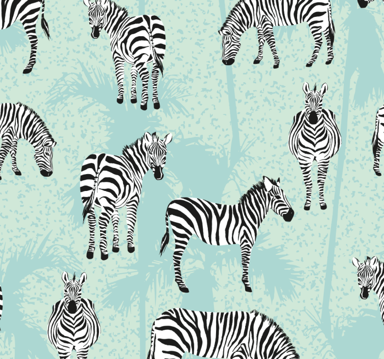 Tapete za zid Zebra zebrastog uzorka - TenStickers