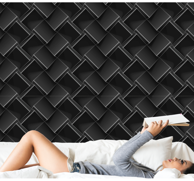 3d kubični kvadratni 3d pozadina - TenStickers