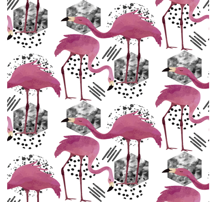 životinjske pozadine flamingos vintage - TenStickers