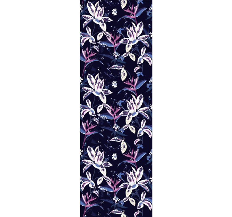 Tapete za zid Cvijeće cvjetni noćni vrt - TenStickers