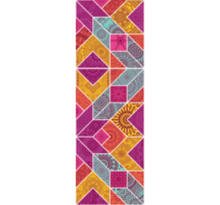 Paisley mozaik krug pozadina uzorak - TenStickers