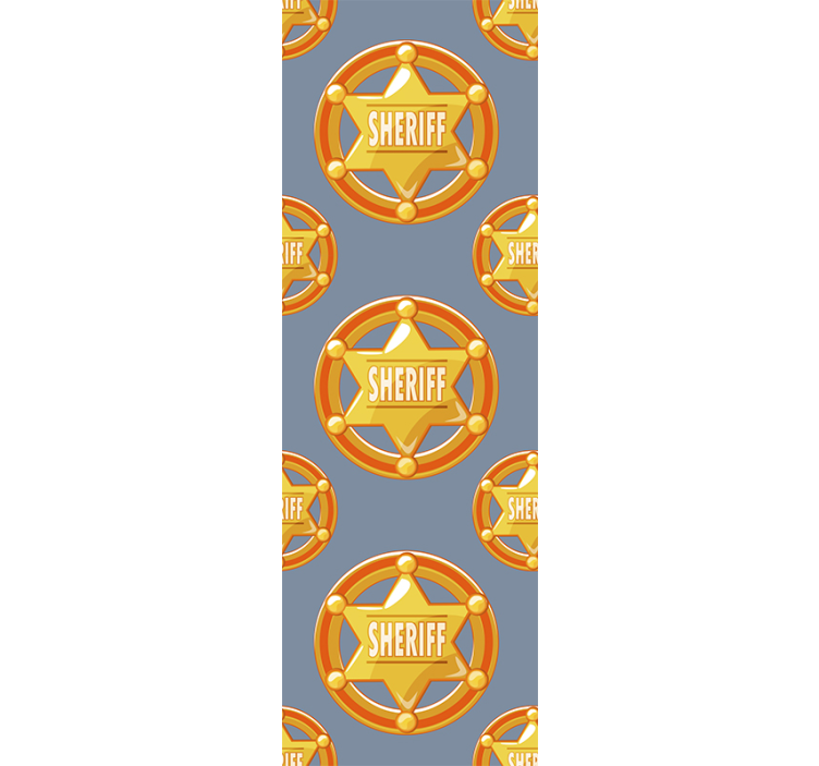 Prilagođene pozadine uzorak šerifove značke - TenStickers