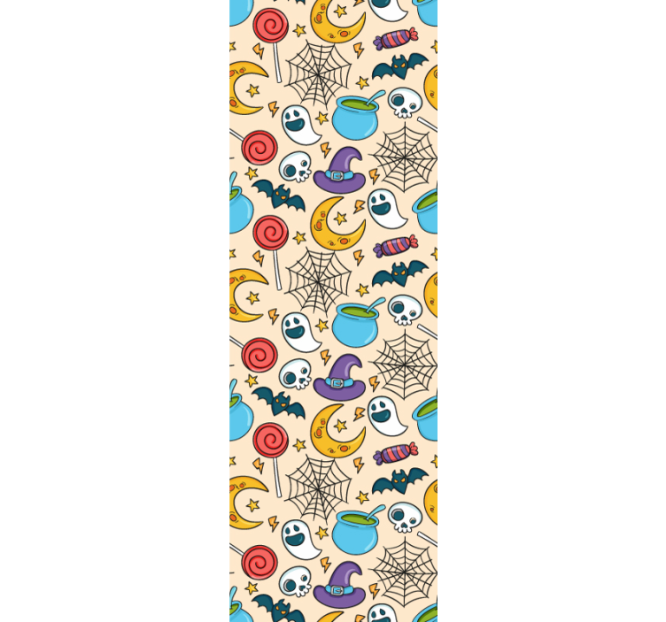 Tapete za zid Noć vještica sablasni šareni uzorak - TenStickers