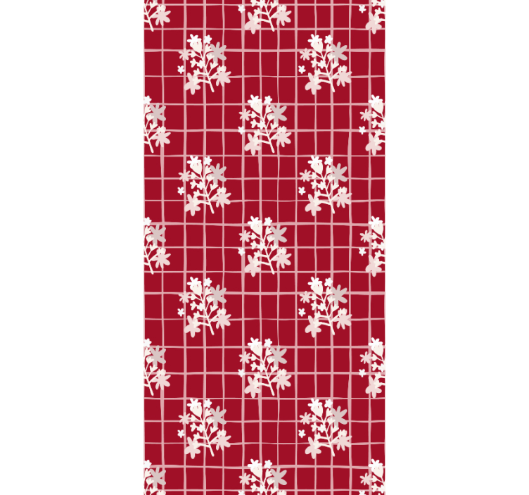 Tapete za zid Cvjetni uzorak cvjetnog mozaika - TenStickers