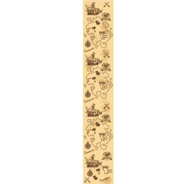 Tapete za zid Klasik mapa gusarskih avantura - TenStickers