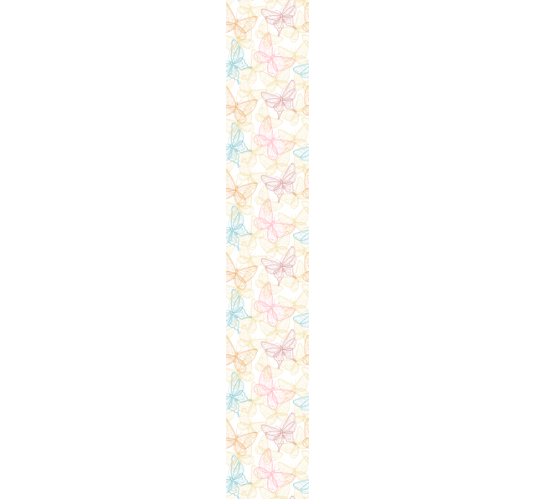 Kupaonska tapeta raznobojni leptir - TenStickers