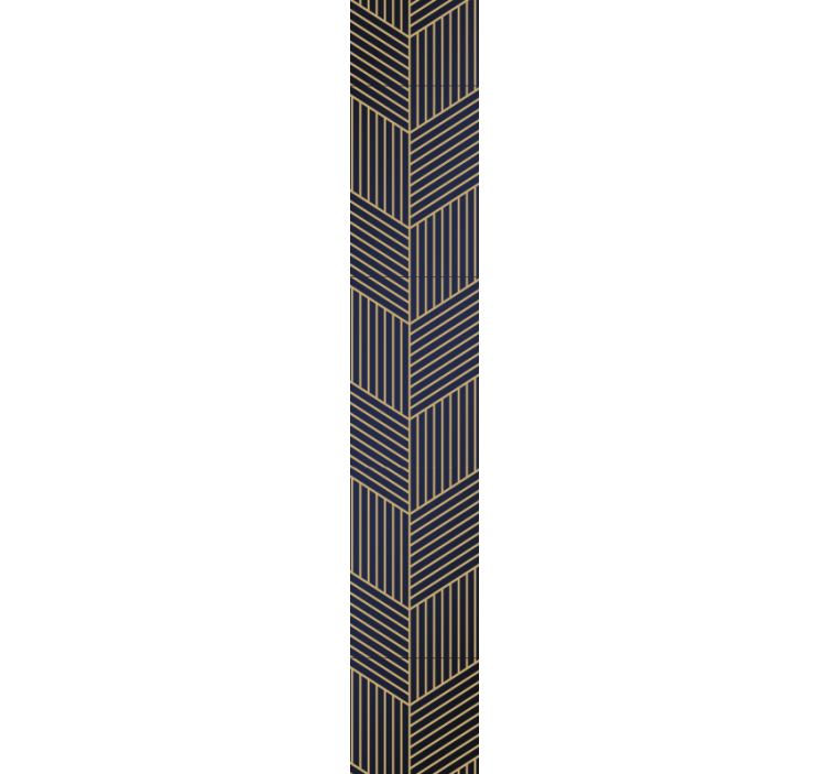 Zlatne geometrijske linije apstraktne tapete - TenStickers