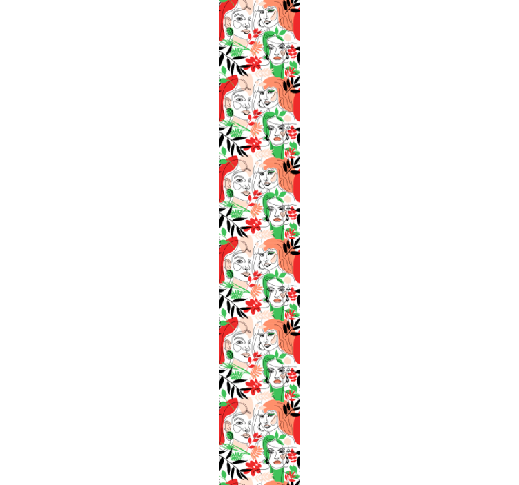 Tapete za zid Sažetak lica i cvjetnice - TenStickers