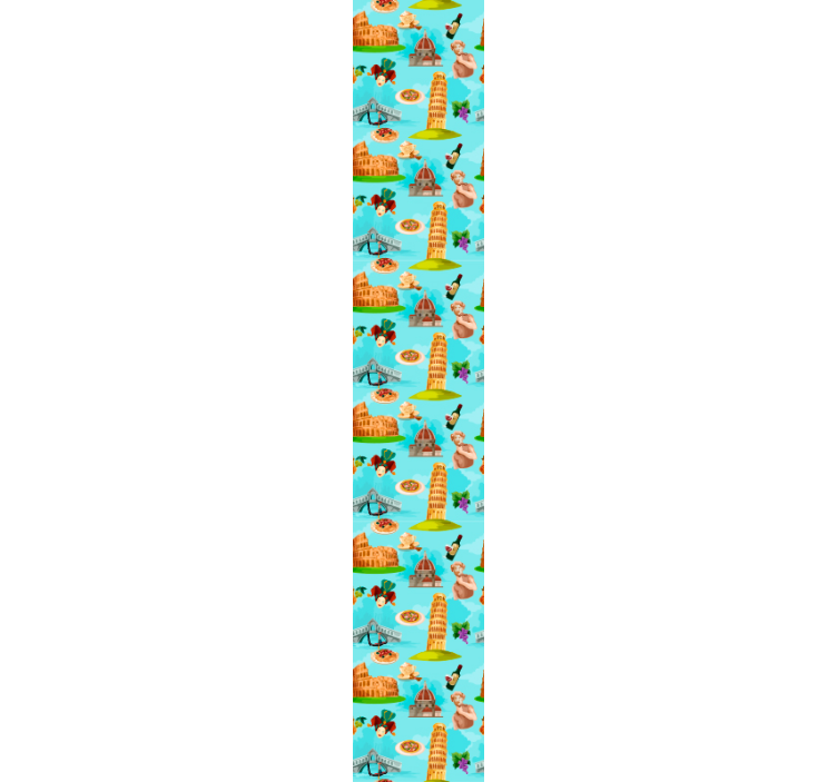 Talijanski gradovi ikone moderne tapete - TenStickers