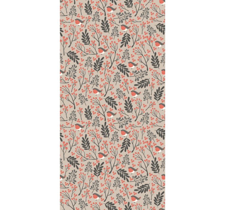 Tapete za dnevni boravak ptice i cvjetovi - TenStickers