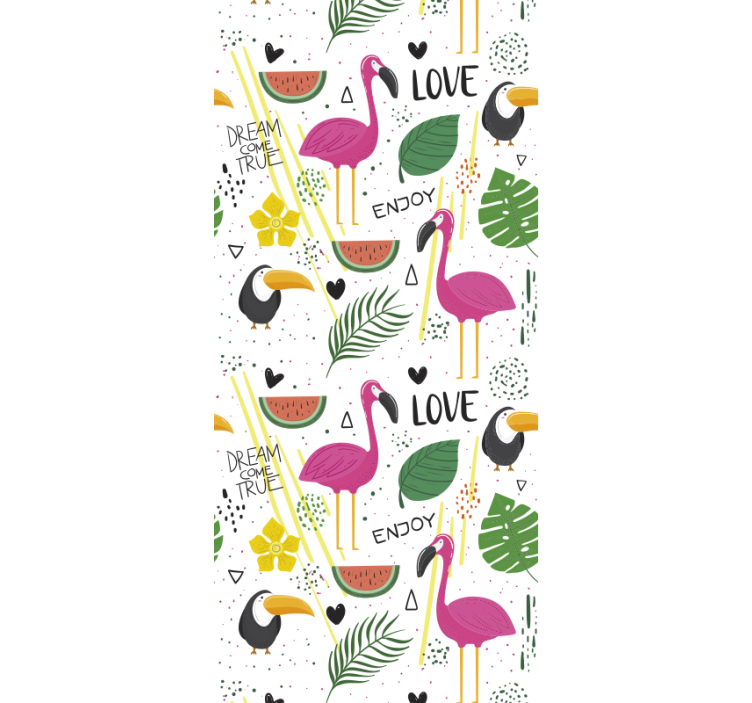 Dječje tapete papiga i flaminga - TenStickers