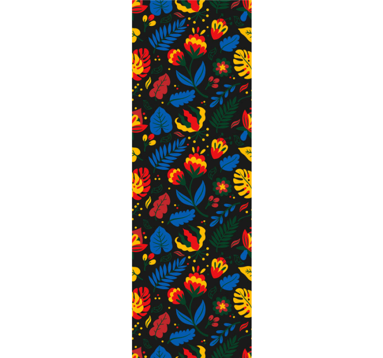 Ukrasne tapete cvjetni uzorak lišća - TenStickers