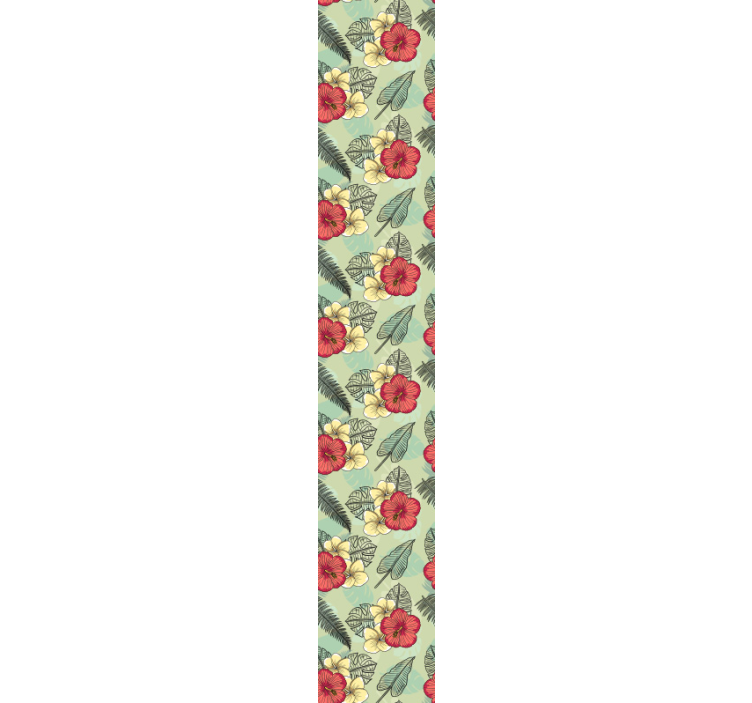 Tapete za zid Cvijeće zeleni tropski aranžman - TenStickers