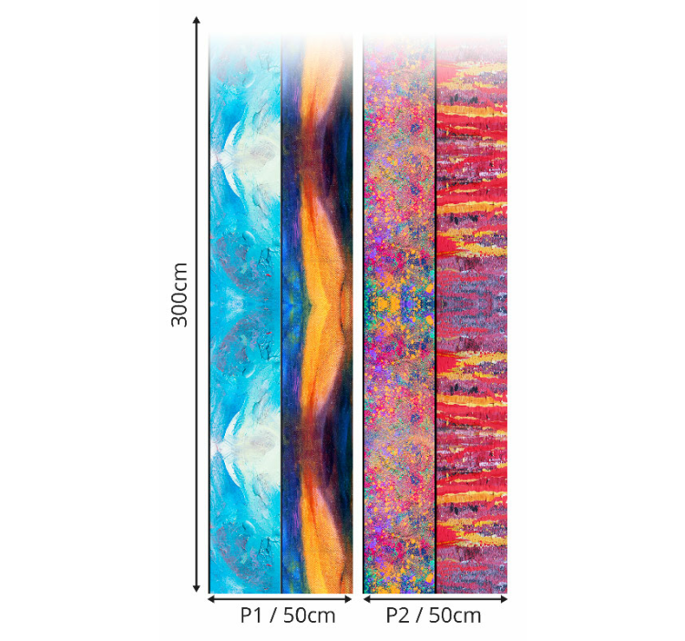 Tapete za dnevni boravak ploče apstraktne umjetnosti - TenStickers