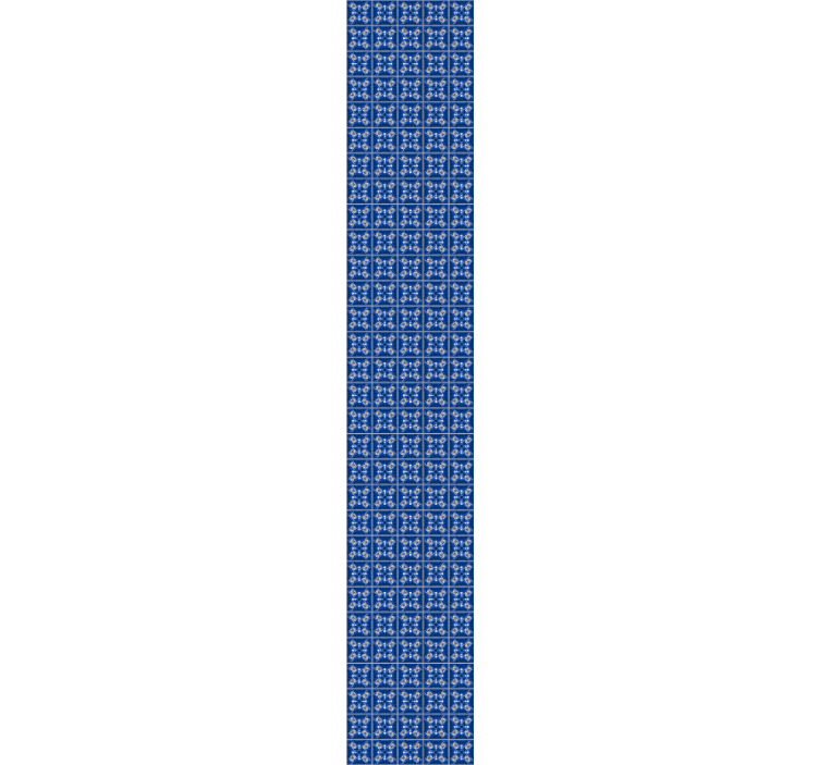 Tapete za zid pločice zamršeni plavi uzorci - TenStickers