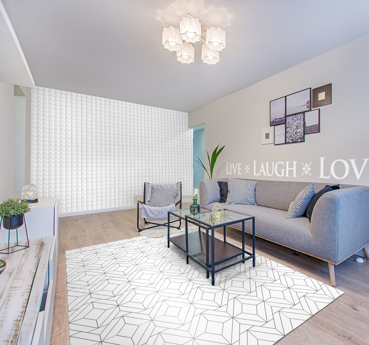 Bijela kvadratna 3d pozadina 3d pozadina - TenStickers