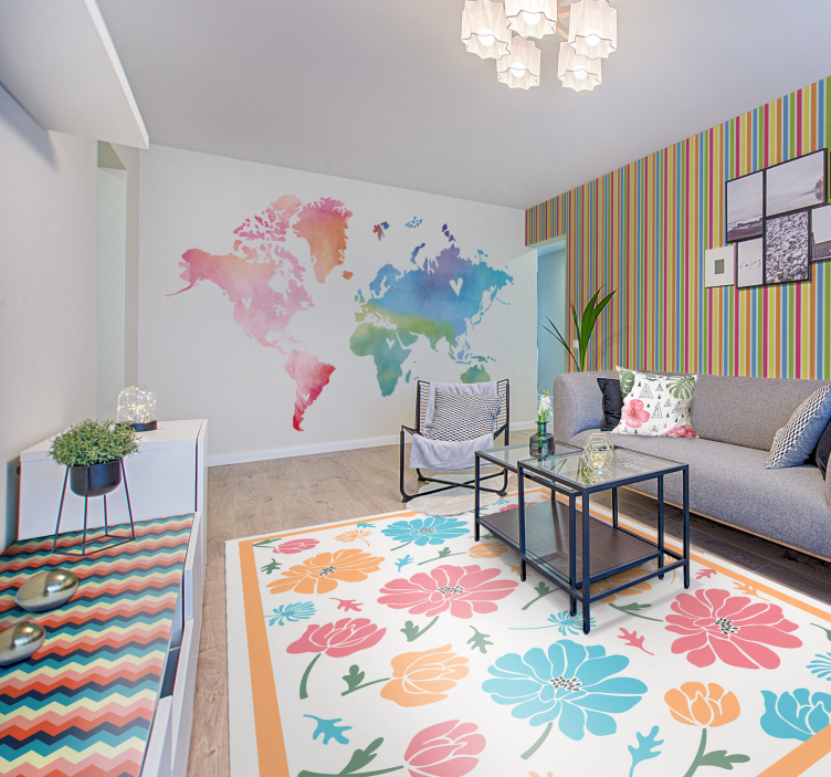 Tapete Vodoravne pruge raznobojne pruge - TenStickers