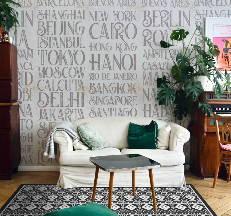 Gradovi svijeta slovna pozadina - TenStickers