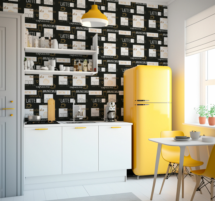 Ukrasni crteži za kavu kuhinjske tapete - TenStickers