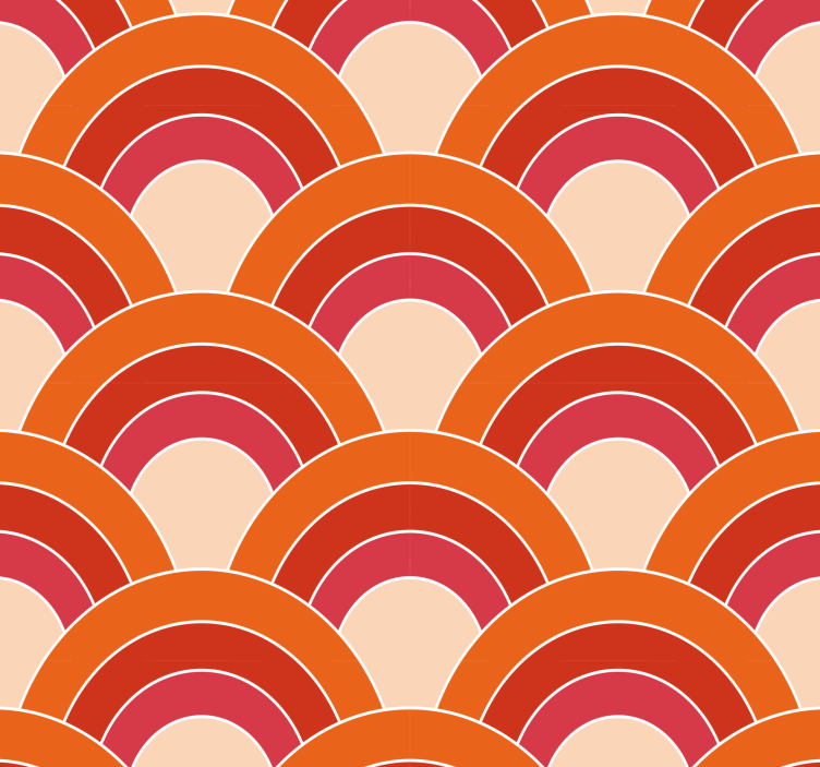 Geometrijske latice groovy pattern art wallpaper - TenStickers
