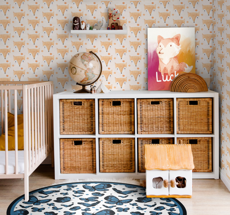 Zidne tapete za dječju sobu ručno oslikana lisica - TenStickers