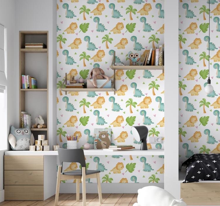 Tapete za zid Dinosaura vrijeme za igru s dinosaurima - TenStickers