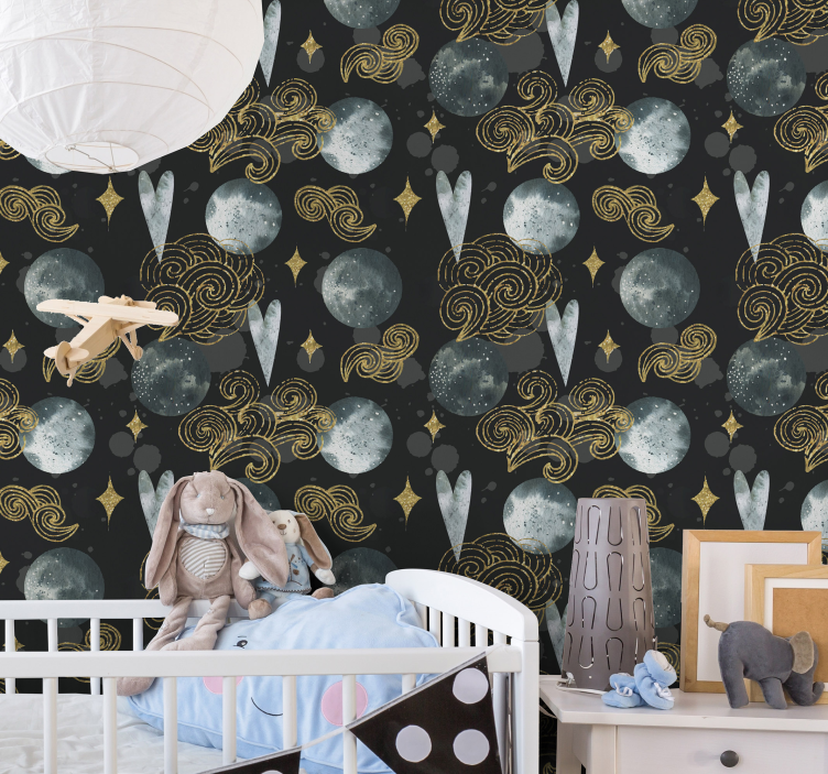 Akvarel noć zvijezda pozadina - TenStickers