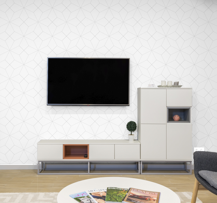 Apstraktni kvadrati na bijeloj pozadini pozadine - TenStickers