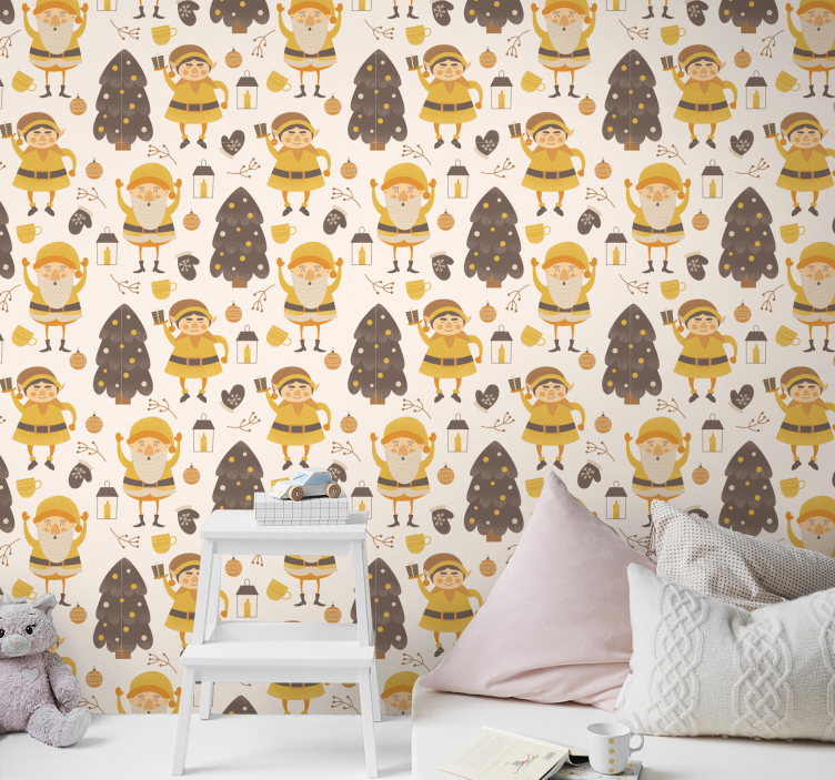 Tapete za zid božić šumski prijatelji - TenStickers