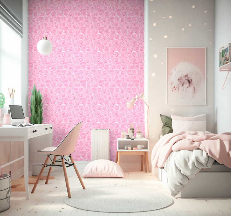 Umjetnička pozadina lica djevojaka - TenStickers