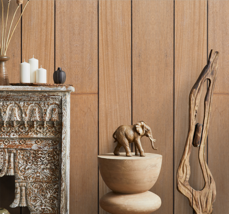 Tapeta s pločama od mahagonija u drvenom stilu - TenStickers