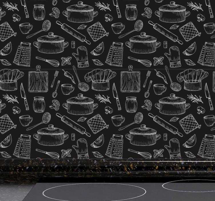 Elegantan pribor za jelo moderne pozadine - TenStickers