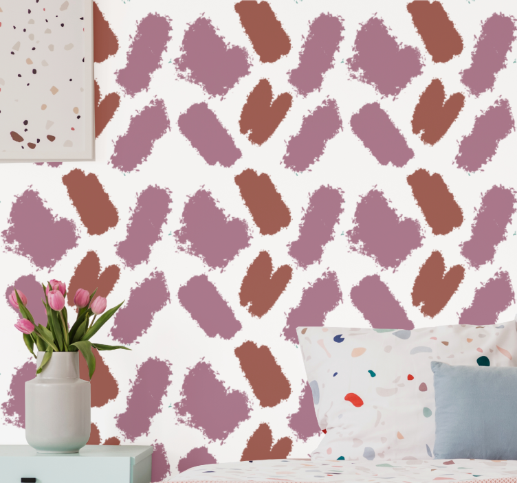 Tapete za zid Sažetak smeđi potezi kistom - TenStickers