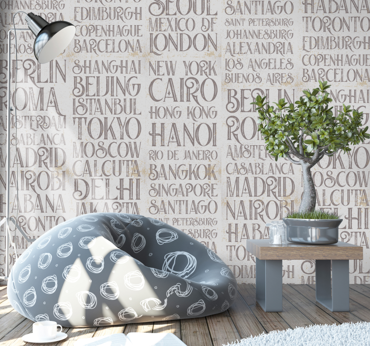Gradovi svijeta slovna pozadina - TenStickers