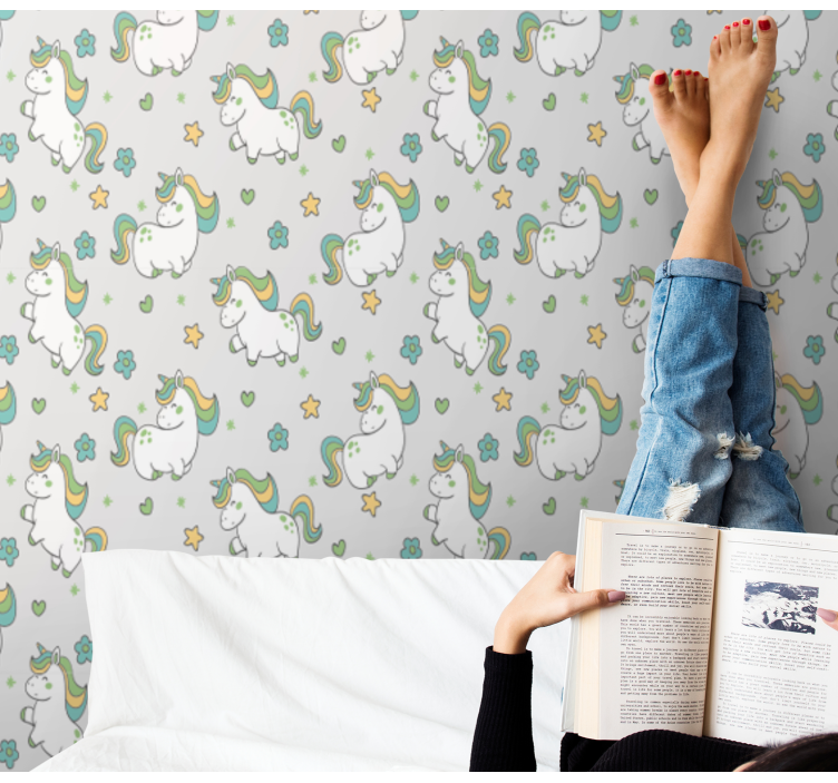 Zidne tapete za dječju sobu fantazija jednoroga - TenStickers