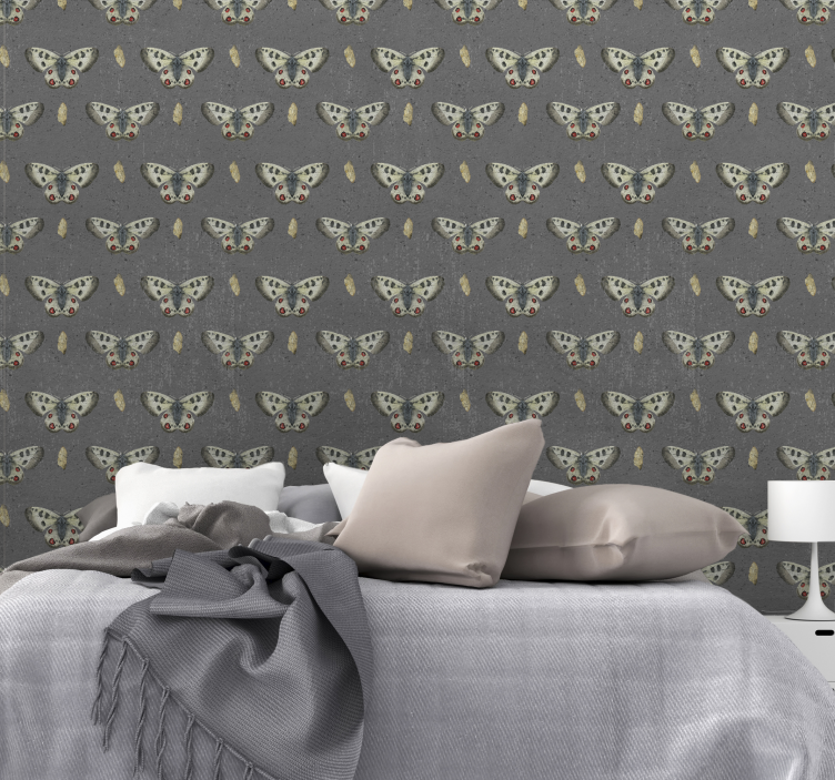 Leptiri i betonske teksturne pozadine - TenStickers