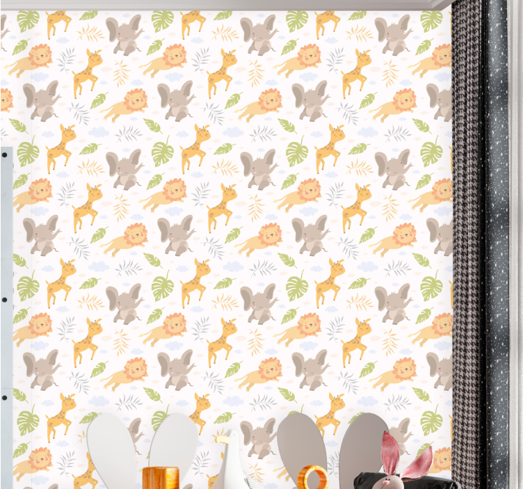 Nordijske minimalističke safari dječje tapete - TenStickers