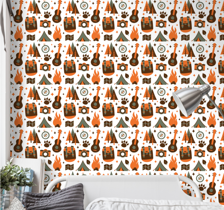 Planine medvjed vatra džungla tapete - TenStickers